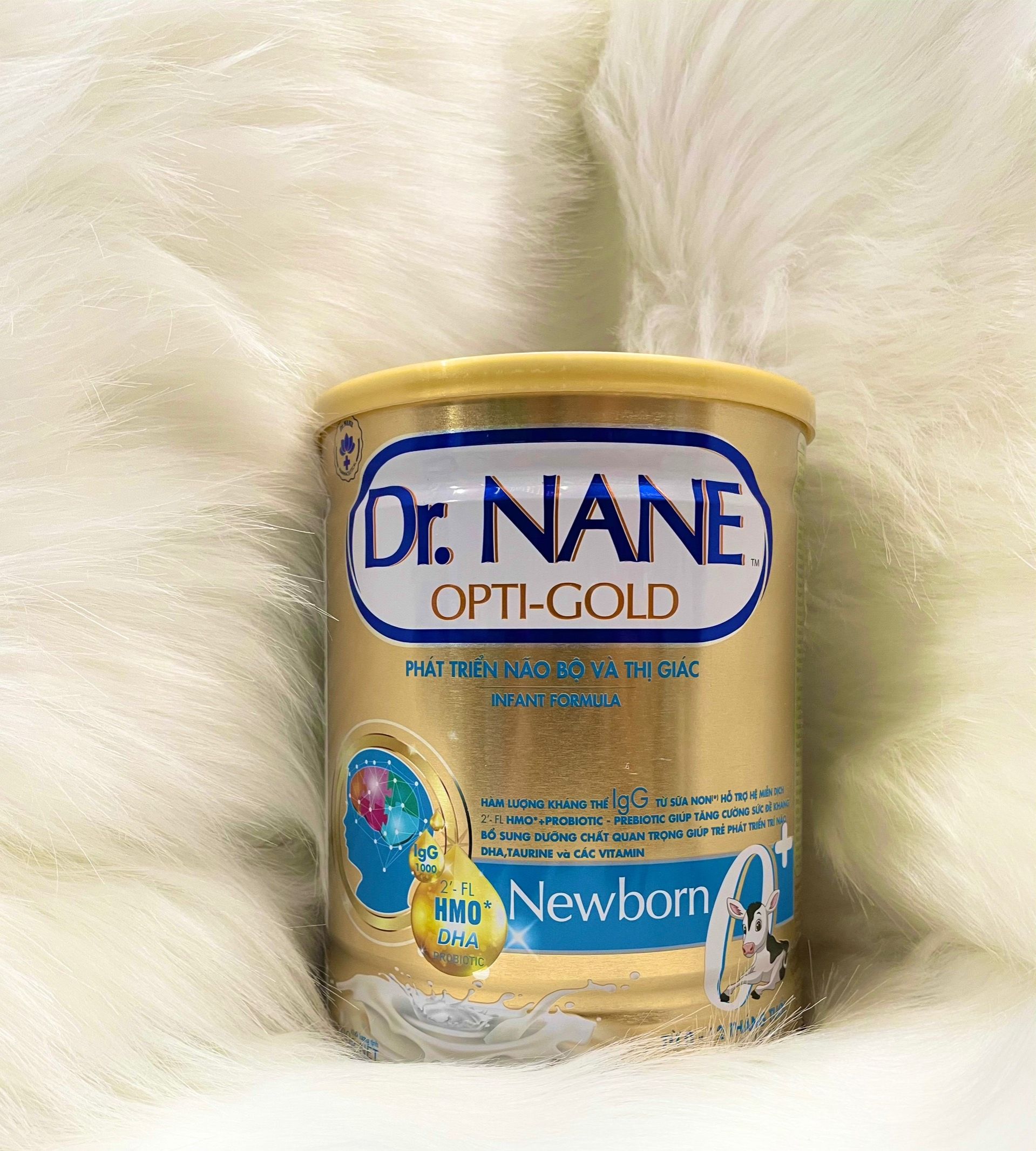 Sữa Non Dr.NANE OPTI-GOLD NEWBORN 0+ LON 800G Phát triển toàn diện cho bé