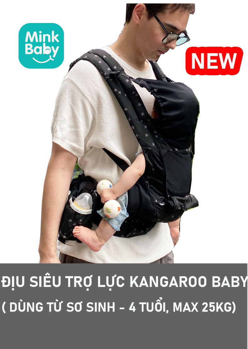 Địu trợ lực kangaroo baby phiên bản mới