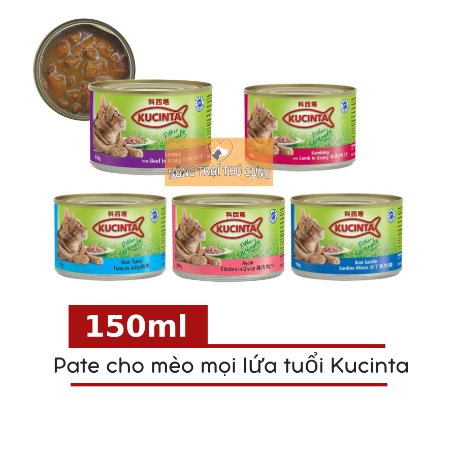 Pate cho mèo kucinta lon 150g -