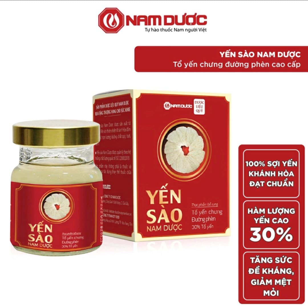 Yến sào nam dược - tổ yến chưng đường phèn