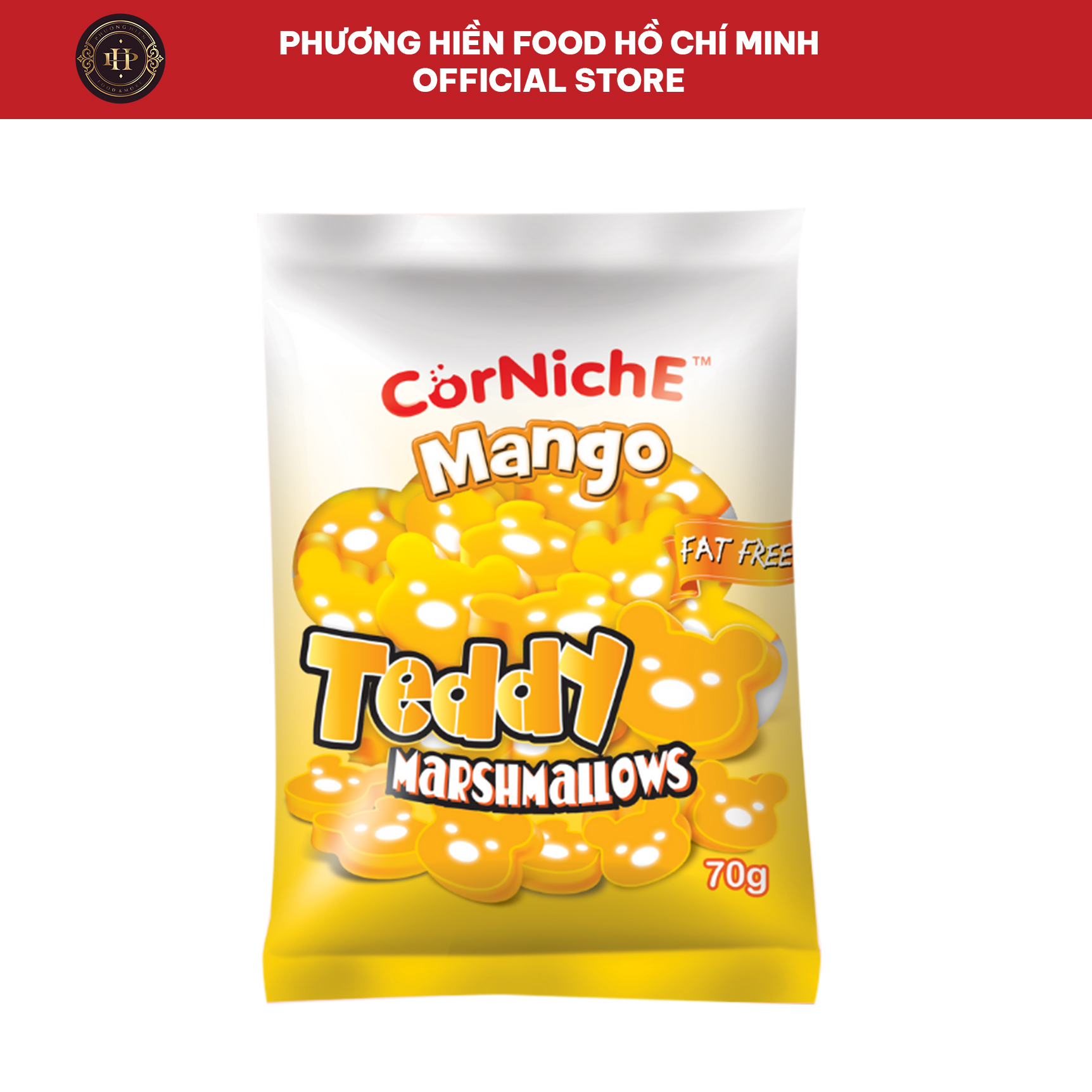 Kẹo xốp Marshmallows hình gấu vị xoài 70g