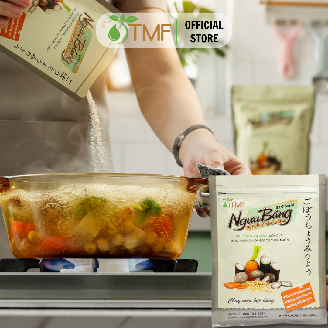 Bột Nêm Ngưu Báng 200g TÂM MINH FOODS thuần chay không bột ngọt cho bé ăn dặm