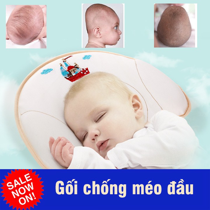 Gối chống méo đầu cho bé Baby Chính Hãng bằng cao su non chống bẹp đầu cho trẻ sơ sinh Gối Cao Su Non Cho Trẻ Sơ Sinh Gối cao su non chống bẹp đầu, méo đầu cho em bé, trẻ sơ sinh. Sản phẩm Chính hãng giá tốt