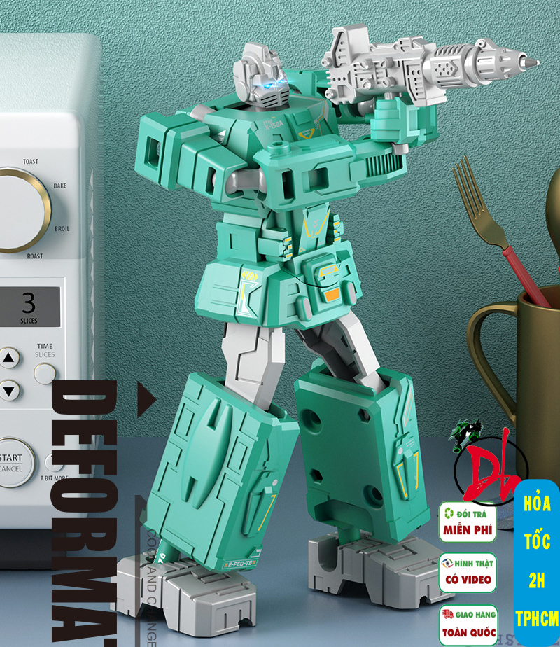 Đồ chơi biến hình robot có khớp xoay,biến hình kingkong,bút viết độc đáo cho bé