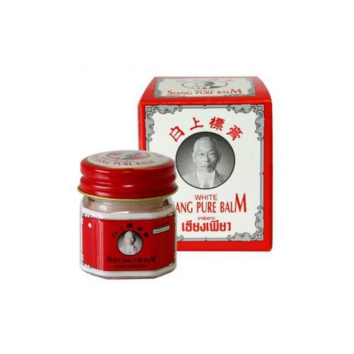 ☏ 12 Trai Dầu cù là ông già Siang Pure Balm (Trắng chữ Đỏ) Thái Lan
