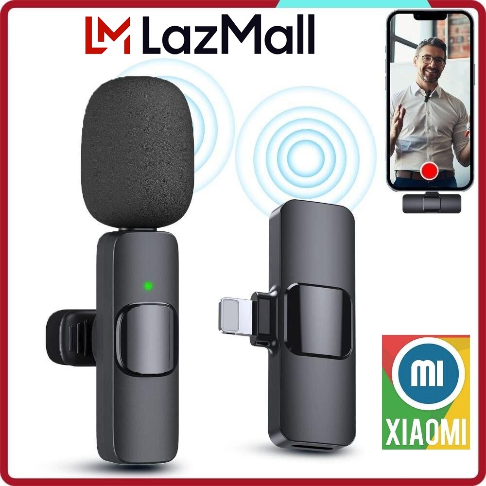 LazMall Chính Hãng Xiaomi Mi Store Việt Nam Official © Micro Thu Âm Không Dây Cài Áo Độ Trễ Cực Thấp Âm Thanh Sống Động IP Lightning Livestream, Micro Thu Âm Không Dây Cài Áo K9 Lightning Cho Điện Thoại 1 Mic Lọc Tiếng Ồn Để Livestream Ghi Âm Quay Video