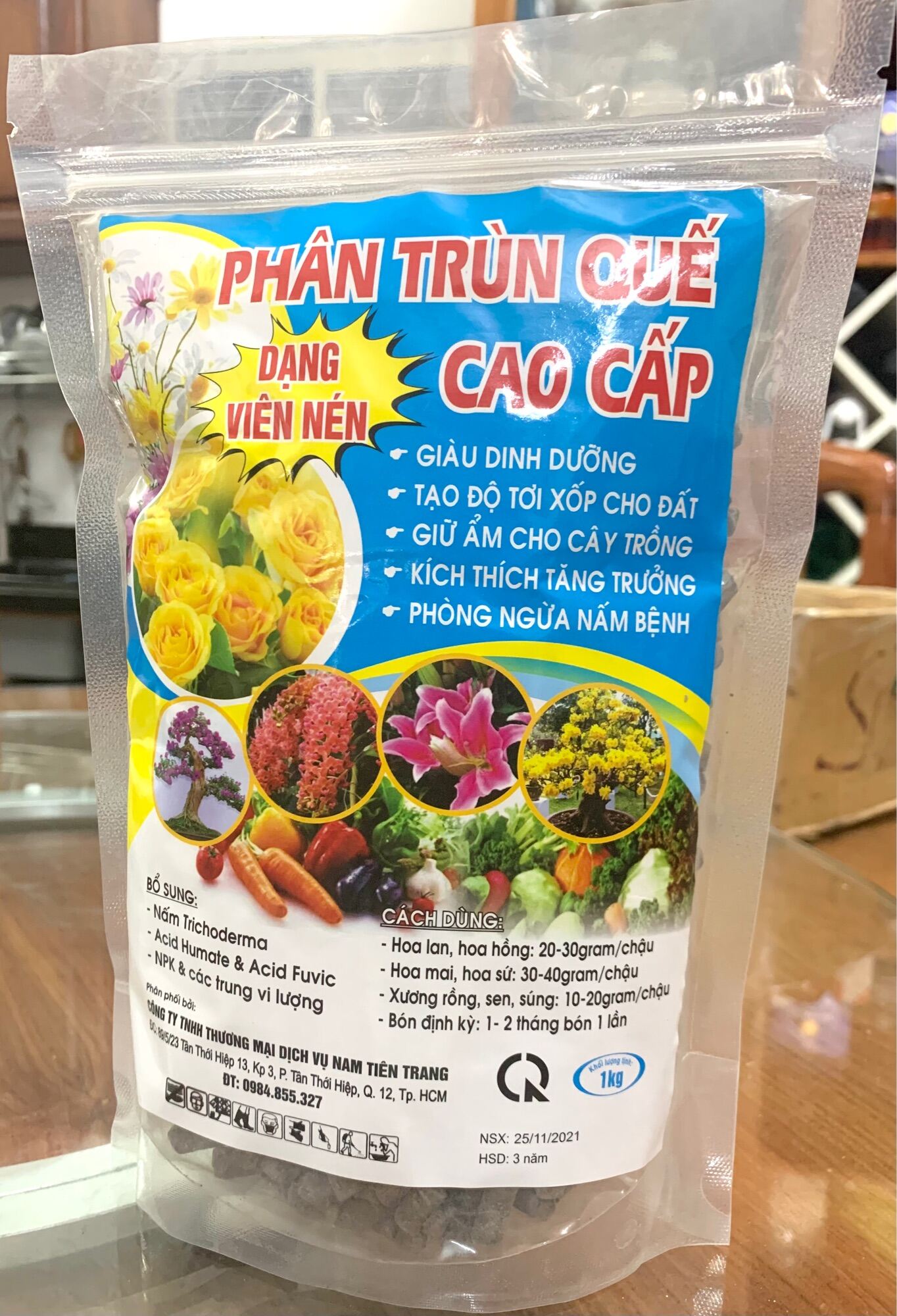 Phân Trùn Quế cao cấp dạng viên nén tiện lợi - HGVT1