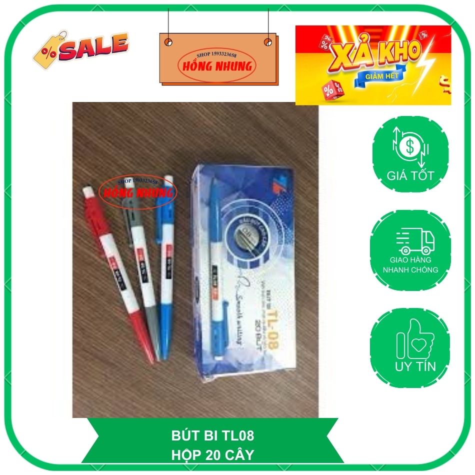 Hộp 20 cây bút bi thiên long tl-08
