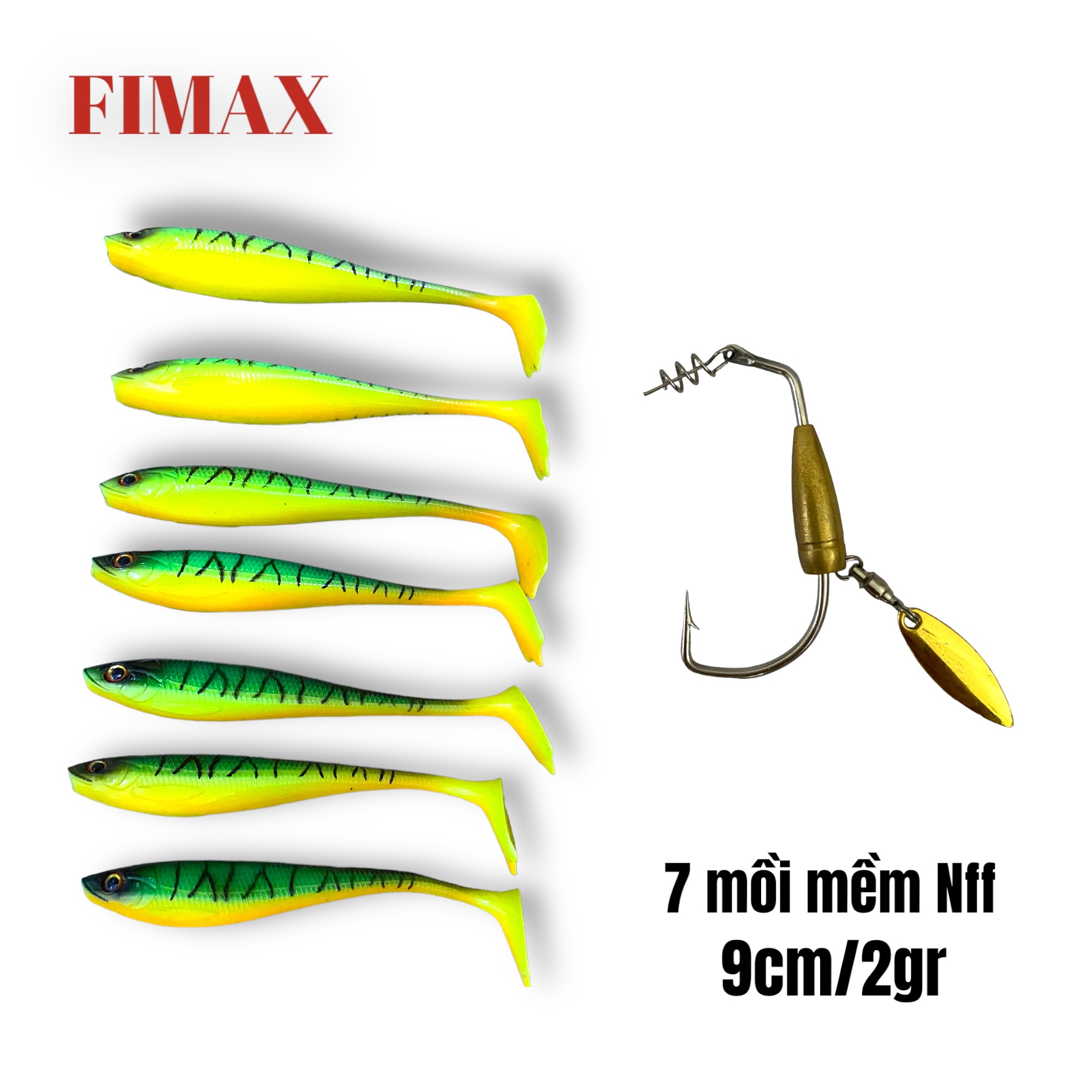 Mồi mềm nff câu cá lóc , cá chẽm, cá tráp NFF, mồi giả nff câu cá lóc, mồi lure câu cá lóc cá quả cá chuối