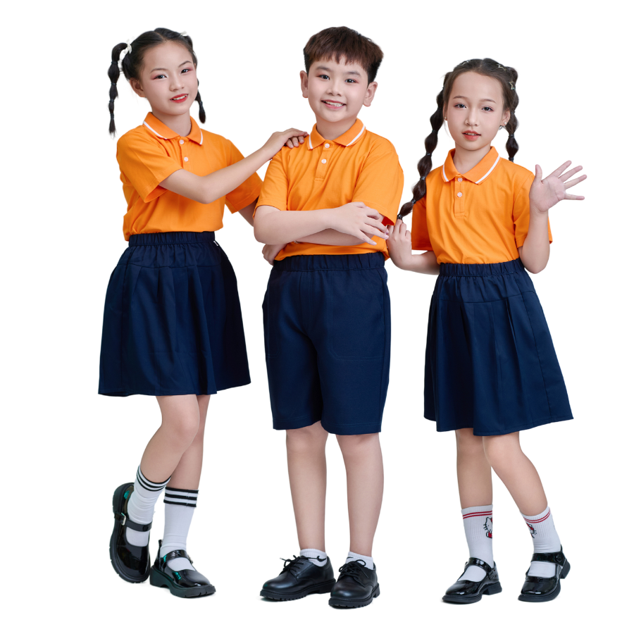 Chân váy đồng phục học sinh cấp 1 - học sinh tiểu học thương hiệu FMF chất Poly bền màu