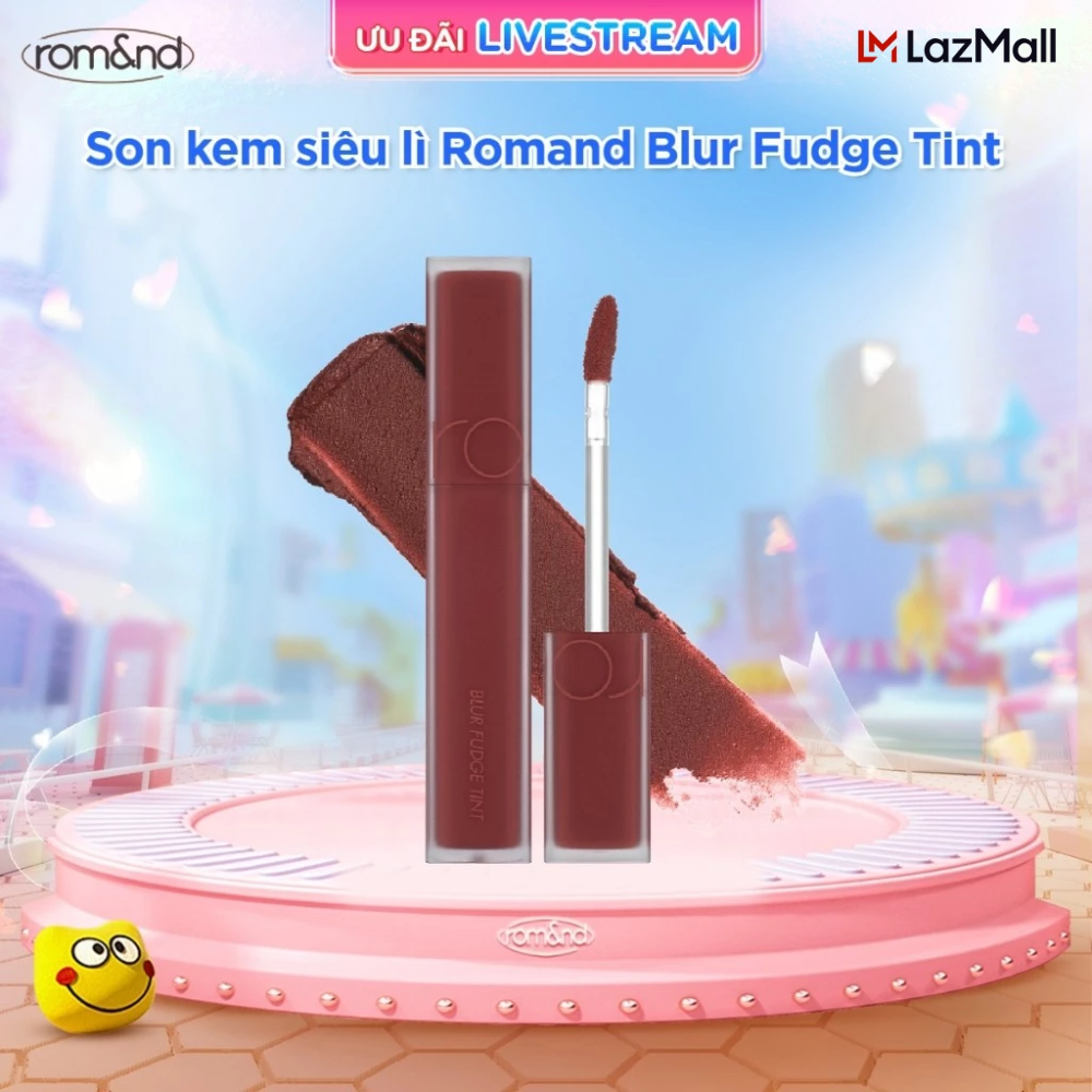 [LIVE] Son kem siêu lì, cho đôi môi mịn mượt Hàn Quốc Romand Blur Fudge Tint 5g