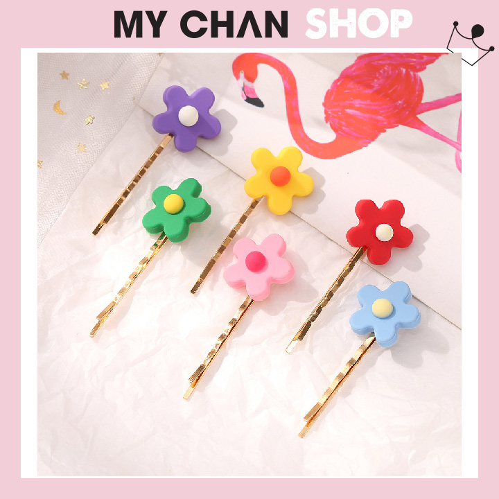 Kẹp tóc đính hoa phong cách hàn quốc - nhiều màu lựa chọn