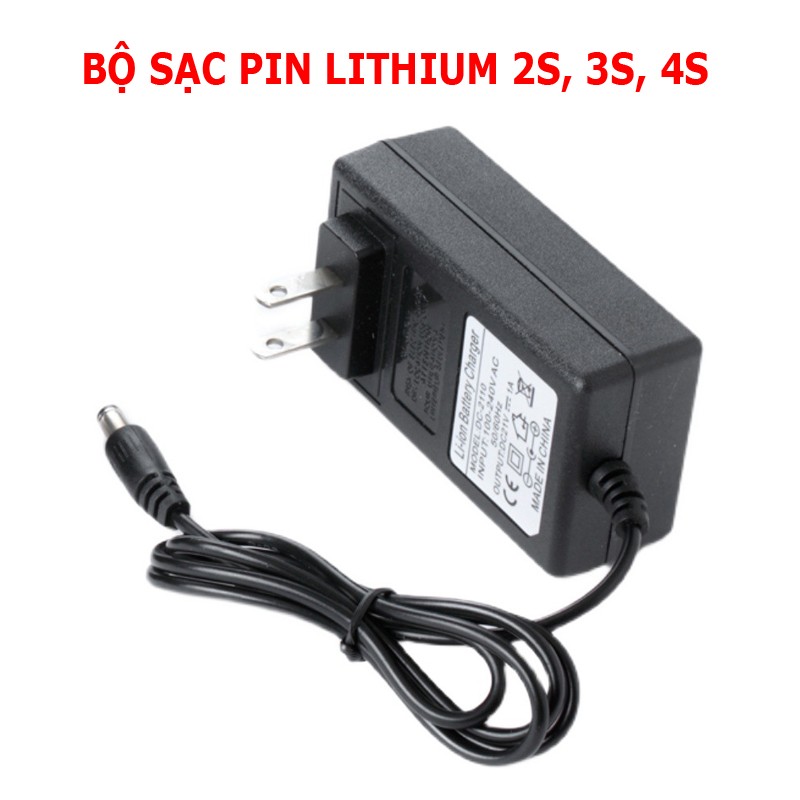 Bộ sạc pin Lithium 18650 2S 3S 4S có đèn báo đầy