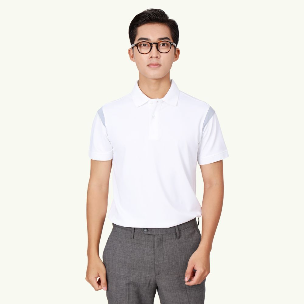 Áo Thun Polo Nam Cao Cấp, Phối Vai, Vải Không Nhăn, Co Giản, Form Chuẩn- PLHP007M