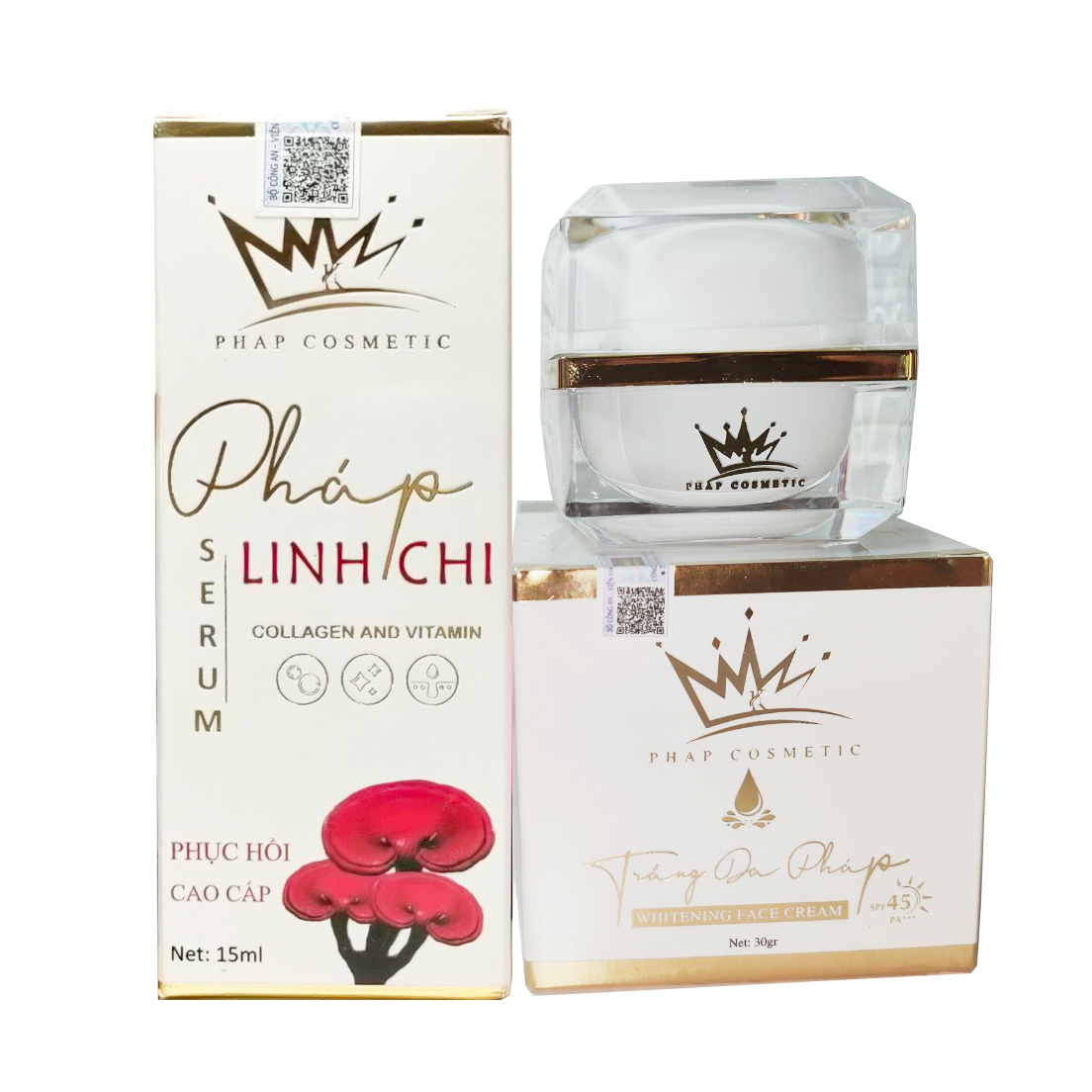Combo Kem Face Pháp Cosmetic và Serum Collagen - Dưỡng Trắng Da
