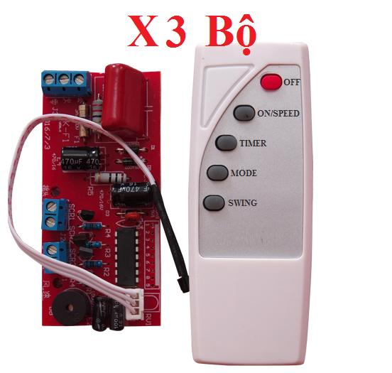 Combo 03 bộ mạch quạt điều khiển từ xa - LOẠI 1 CÓ IC BẢO VỆ - BẢO HÀNH UY TÍN 1 ĐỔI 1
