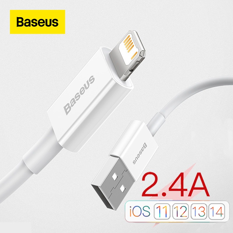 Cáp sạc lightning Baseus Superior Series Fast Charging Data Cable cho iPhone/ iPad (2.4A, 480Mbps, Fast charge, ABS/ TPE Cable)
