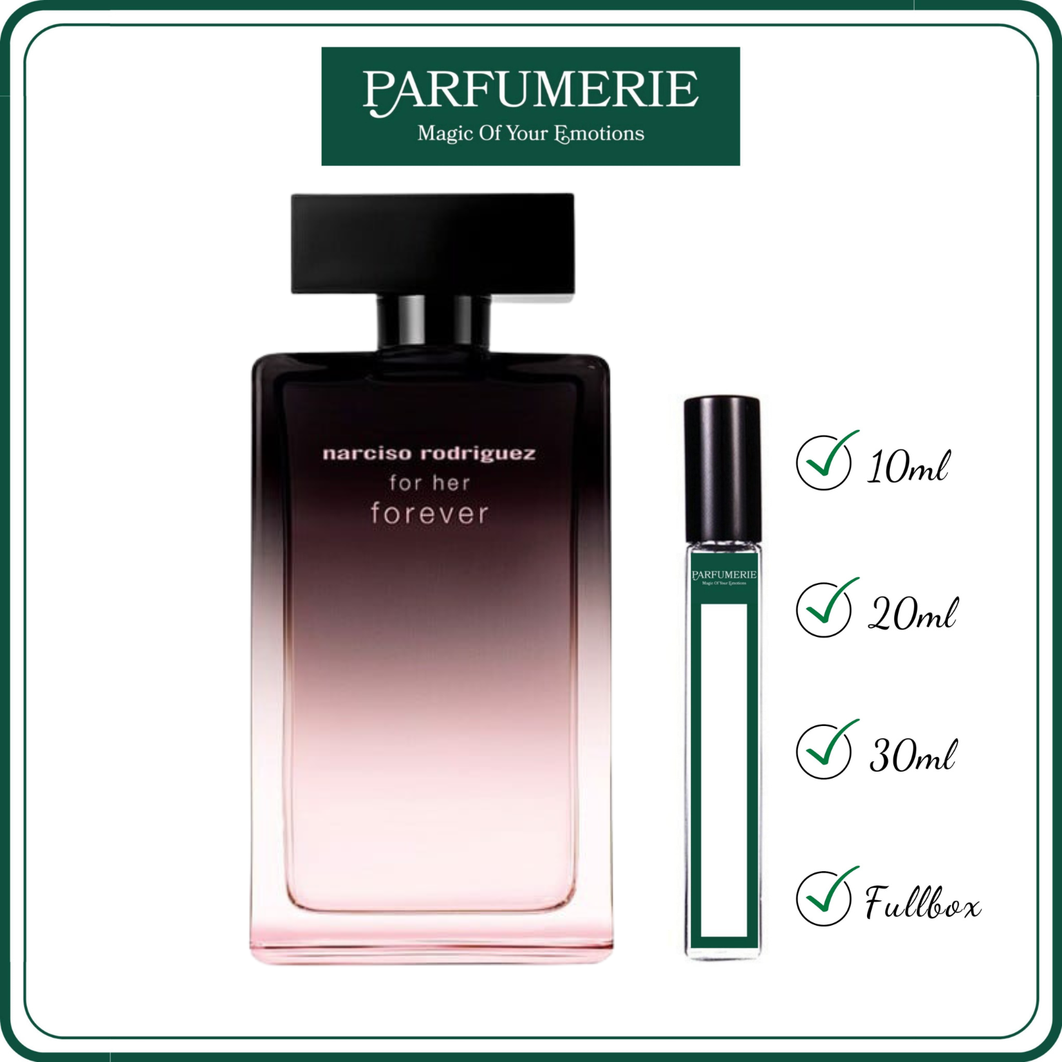 Mẫu thử Nar For Her Forever EDP; Nước hoa nữ Thanh lịch, Cuốn hút, Sang trọng
