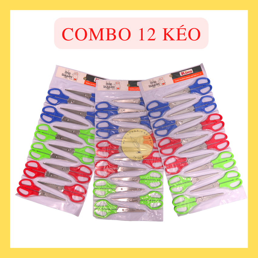 Combo 12 cây kéo thủ công cắt giấy