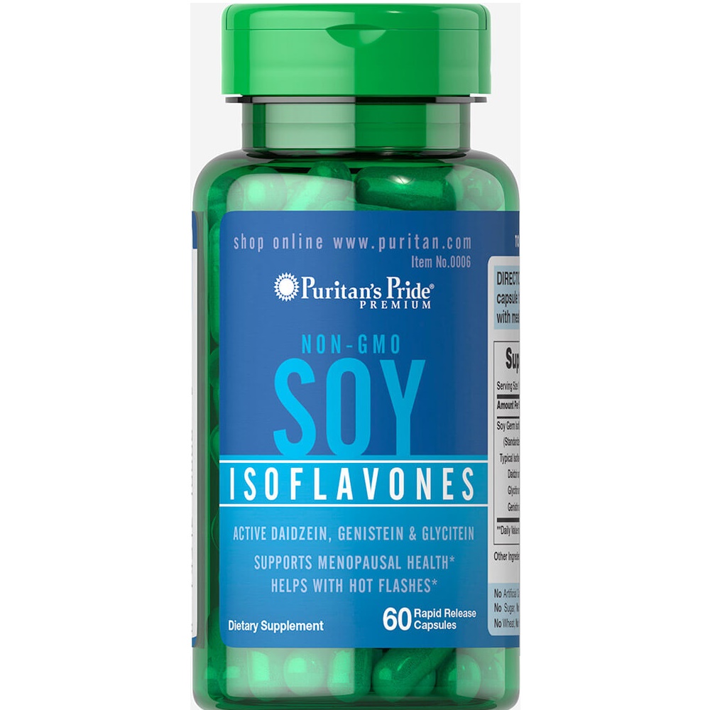 Tinh chất mầm đậu nành Puritan Pride Non-GMO Soy Isoflavones 750 mg 60 viên