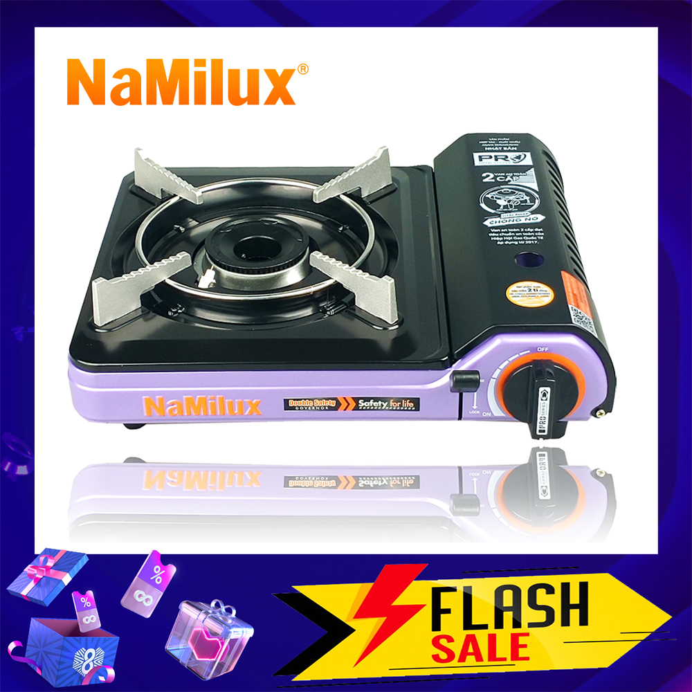 Bếp ga chống nổ mini namilux pl-2021pf van an toàn 2 cấp bếp ga du lịch công nghệ nhật bản -