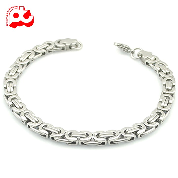 LẮC TAY NAM INOX ZICZAC MÀU TRẮNG HÀN QUỐC trangsucpt thép không gỉ PTLTNA81