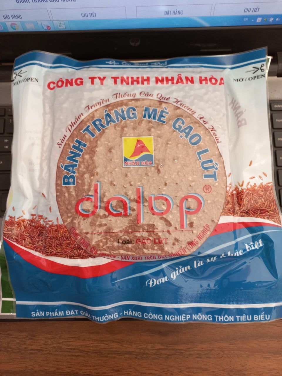 COMBO 5 BÁNH TRÁNG NƯỚNG MÈ GẠO LỨT DALOP 3 BÁNH/GÓI - Đặc sản Bình Định