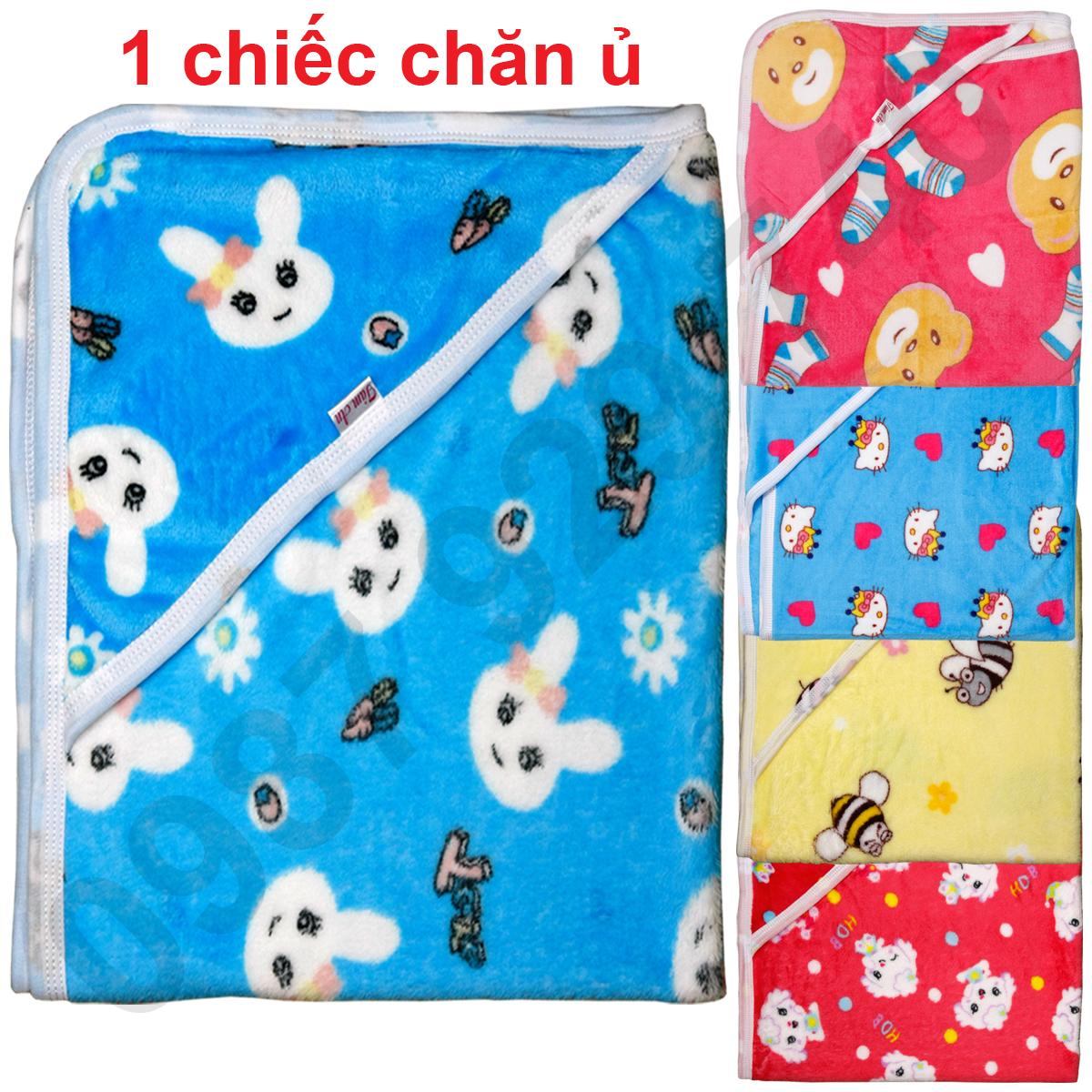 Chăn ủ nhung tuyết có mũ cực mềm mịn an toàn và giữ ấm cho bé sơ sinh - KIBA_Shop (chăn ủ sơ sinh chăn ủ mùa đông đồ cho bé sơ sinh) CUT