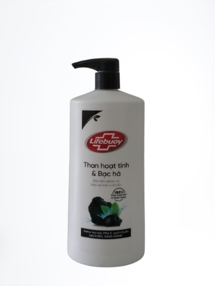 Sữa tắm Lifebuoy Detox than hoạt tính và bạc hà 850gr