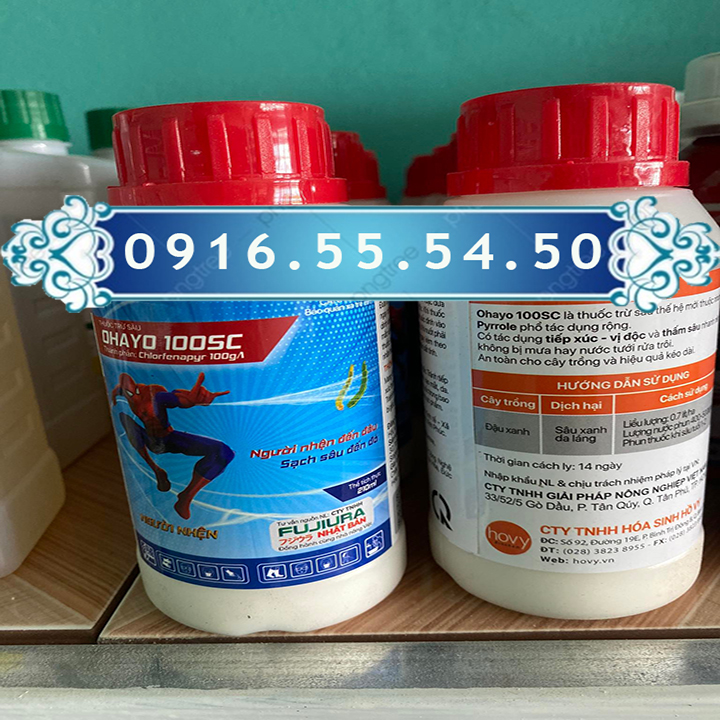 Ohayo 100SC diệt trừ sâu cuốn lá, bọ trĩ, nhện đỏ, sâu xanh da láng