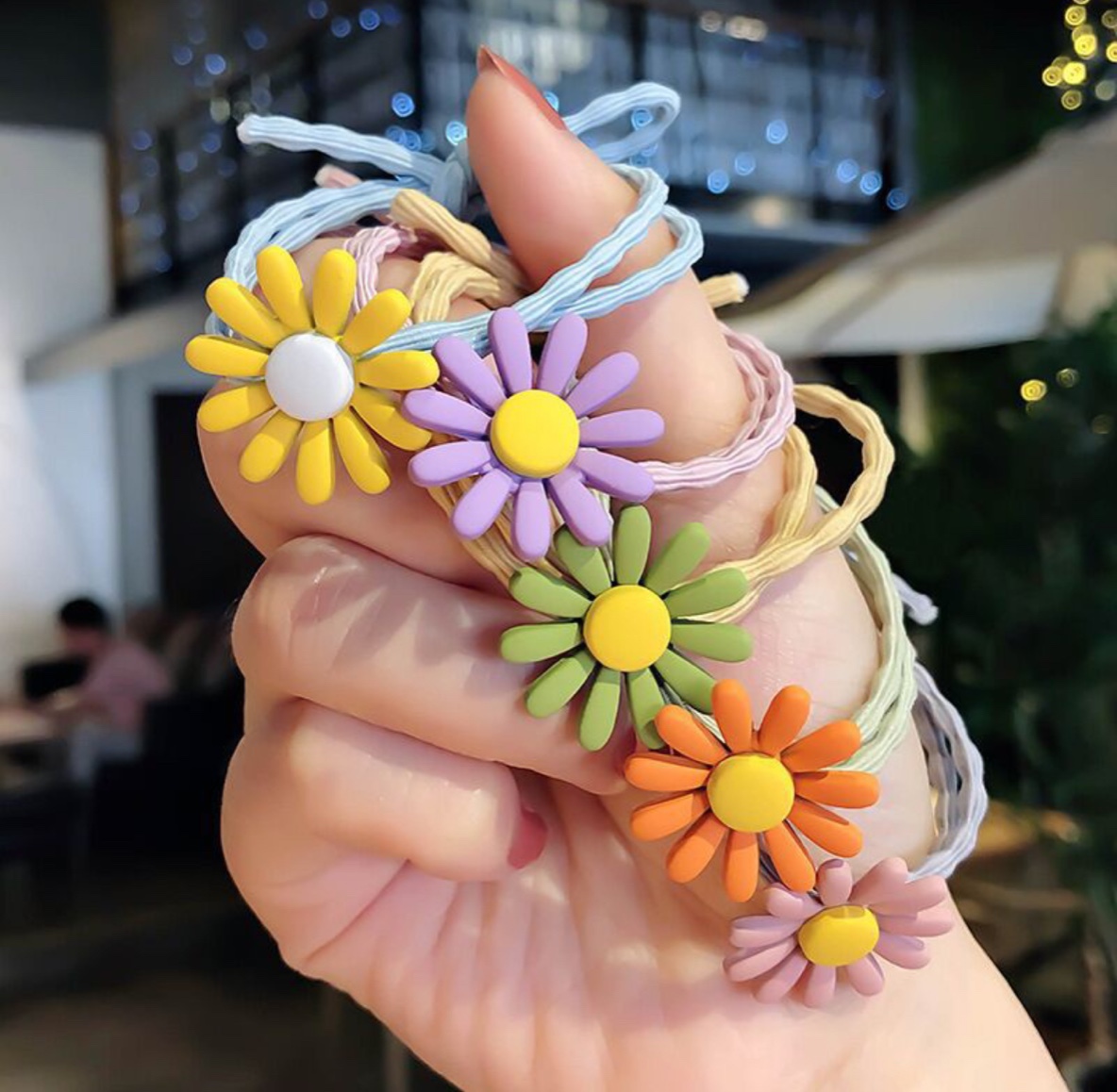 Dây thun cột tóc nữ hoa cúc hàn quốc cute