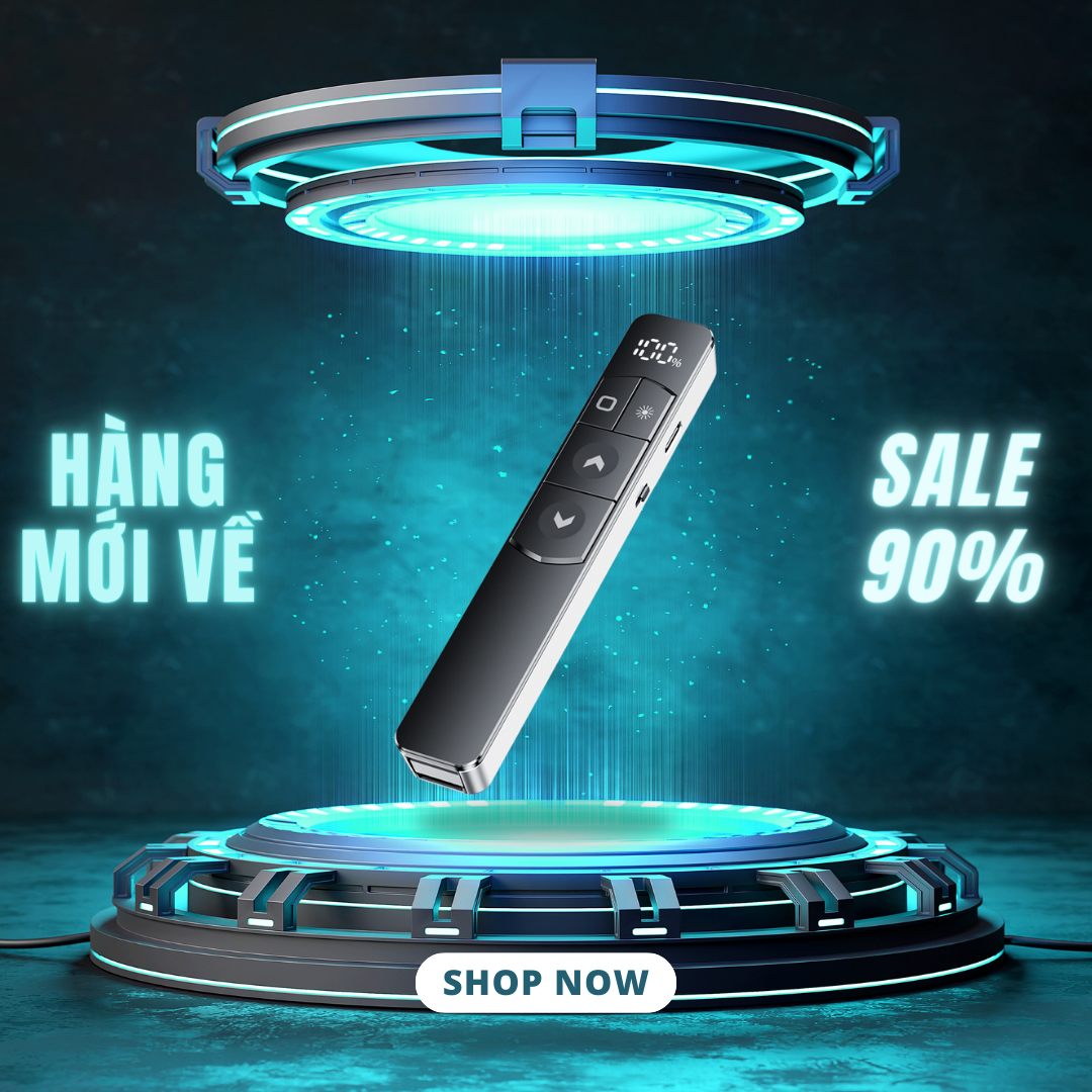 Bút Trình Chiếu Powerpoint Thuyết Trình Laser Đỏ Sắc Nét Chiếu Slide Chỉ Bản Đồ Phạm Vi Xa 100m Chuyển Trang Siêu Mượt Cổng USB 2.4GHz Không Cần Cài Driver Pin Sạc Type C Tương Thích Nhiều Thiết Bị