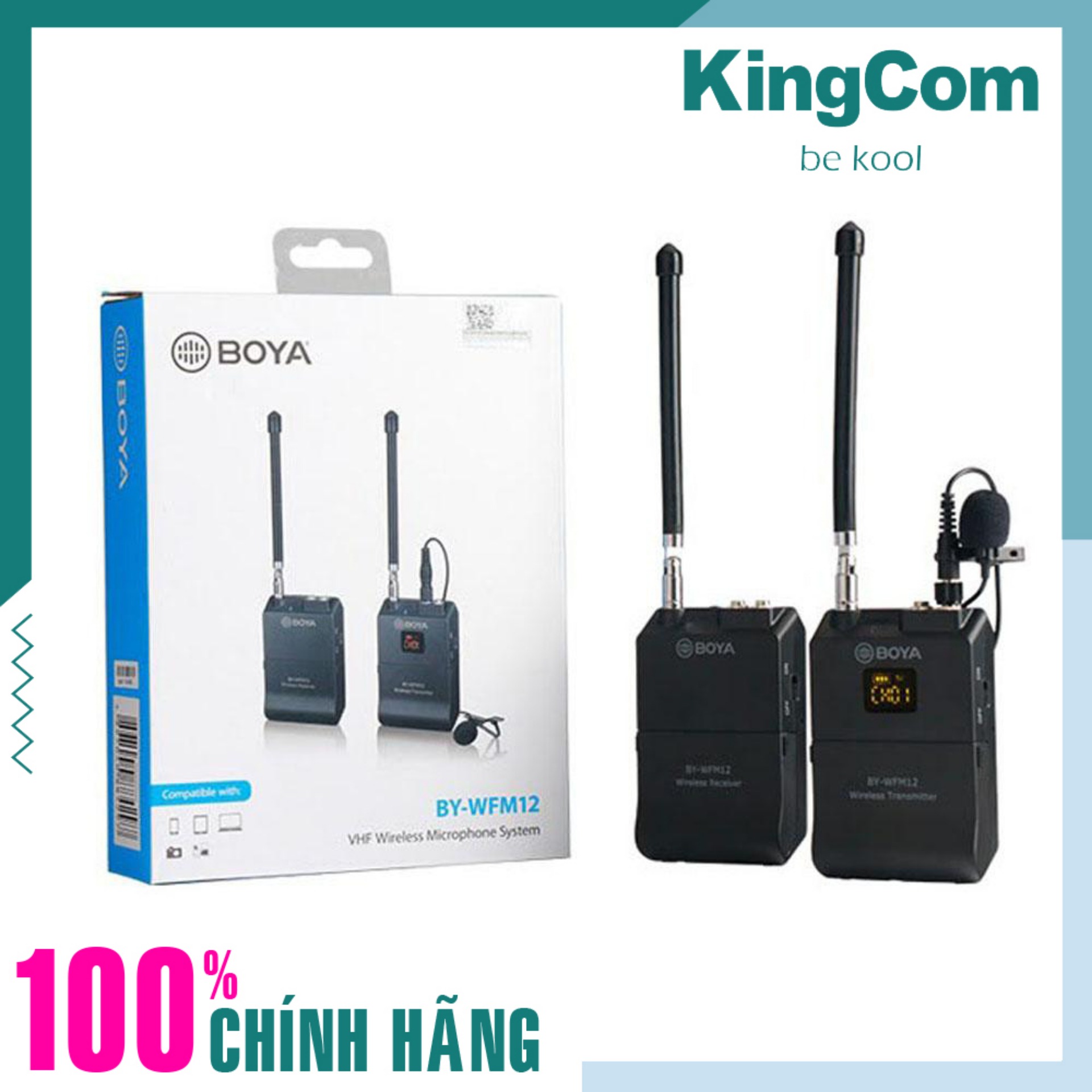 Microphone Chuyên Nghiệp BOYA Wireless Microphone System BY-WFM12