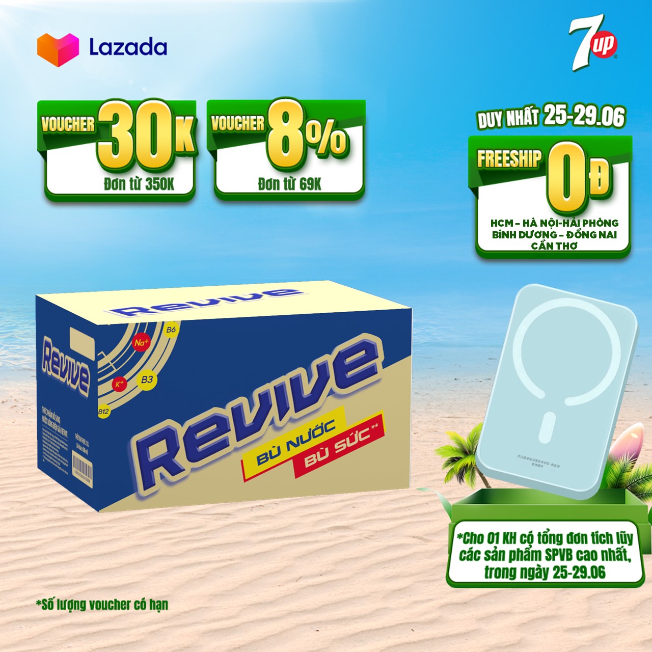 Thùng 24 Chai Nước Giải Khát Revive (500ml/chai)