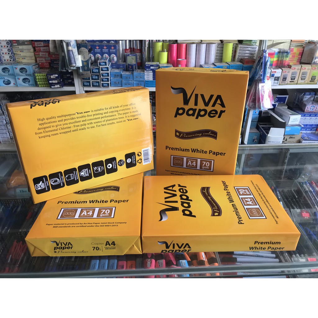 1 thùng 5 ream giấy VIVA Paper định lượng 70gsm,hàng nguyên thùng cực rẻ ,dày mịn đẹp.