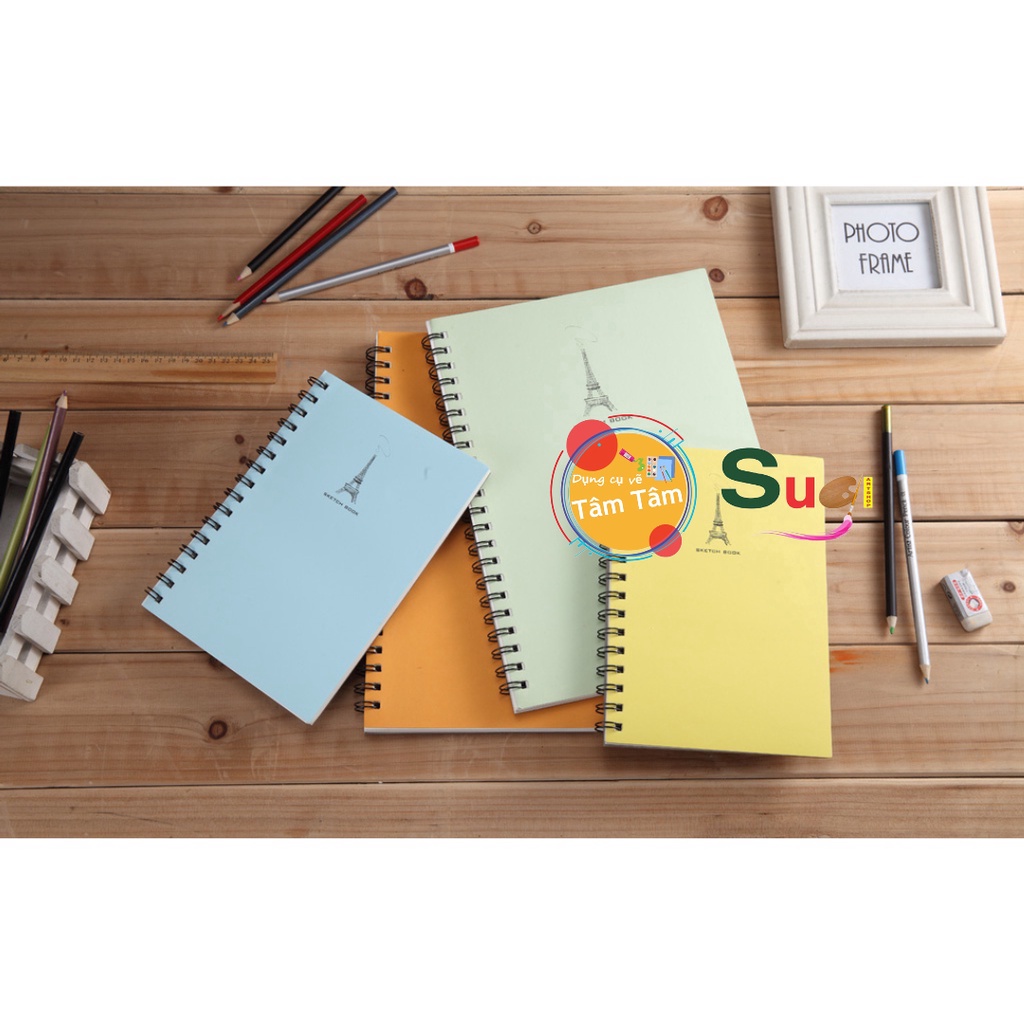 Sổ vẽ chì Potentate bìa tháp nhiều màu , Sketch Book vẽ chì Potentate