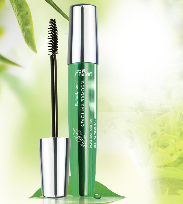 Mascara trà xanh làm dày và cong mi gấp 2 lần Aroma Green Tea Hàn Quốc 8.5ml