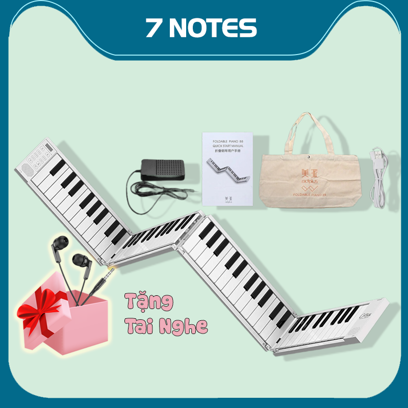 [Tặng Tai Nghe] Đàn Piano Gấp Gọn 88 Phím Tích Hợp Bàn Đạp Chuyên Nghiệp - [Midi Controller]