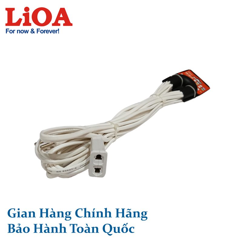 Cáp nối dài 2 lõi 10a dài 5 mét lioa c5-2-10a