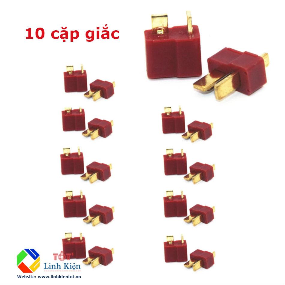 10 Cặp Giắc Cắm Pin Chữ T Đực Cái - Jack chữ T