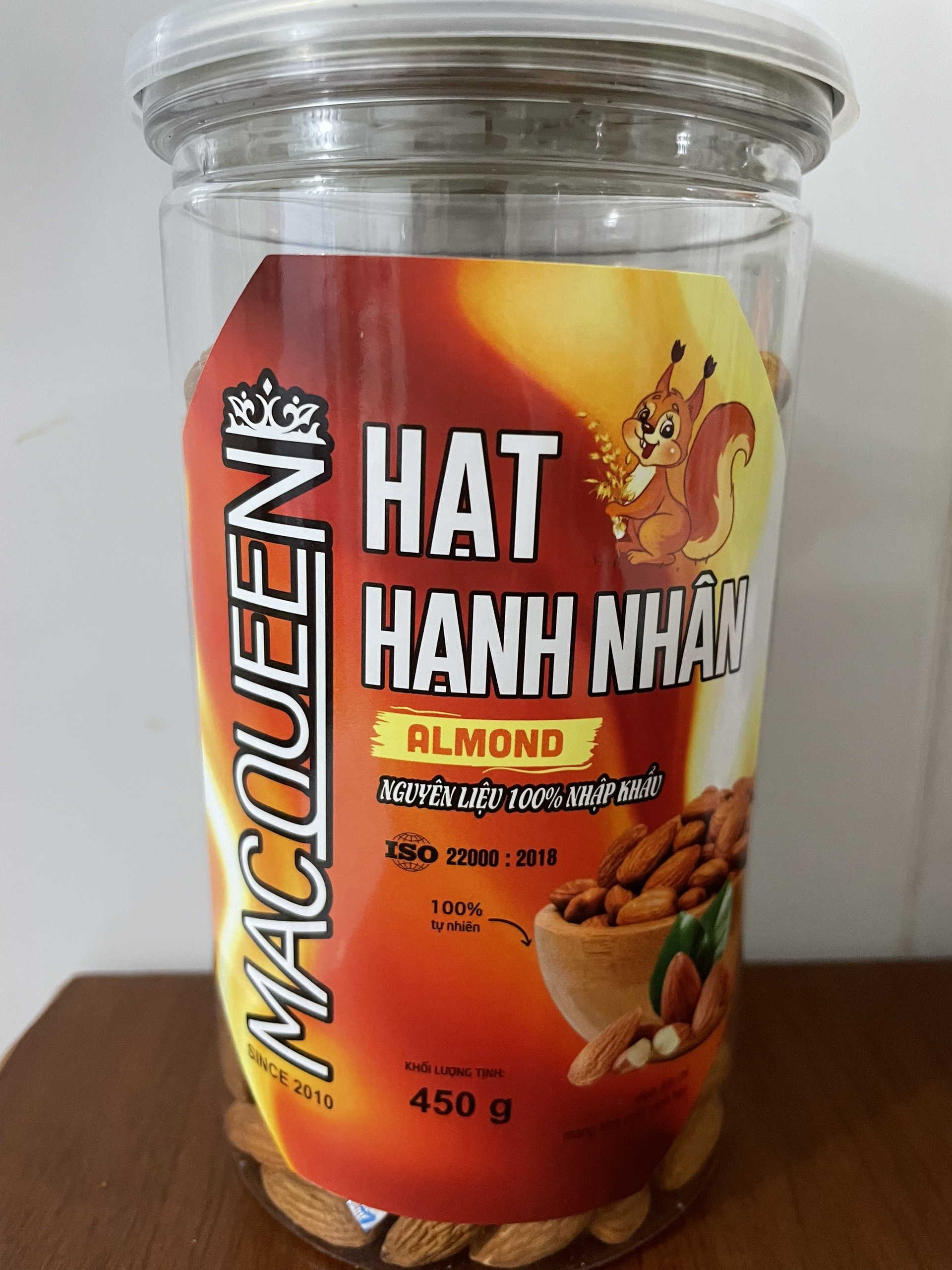 450gram hạnh nhân nhập khẩu mỹ