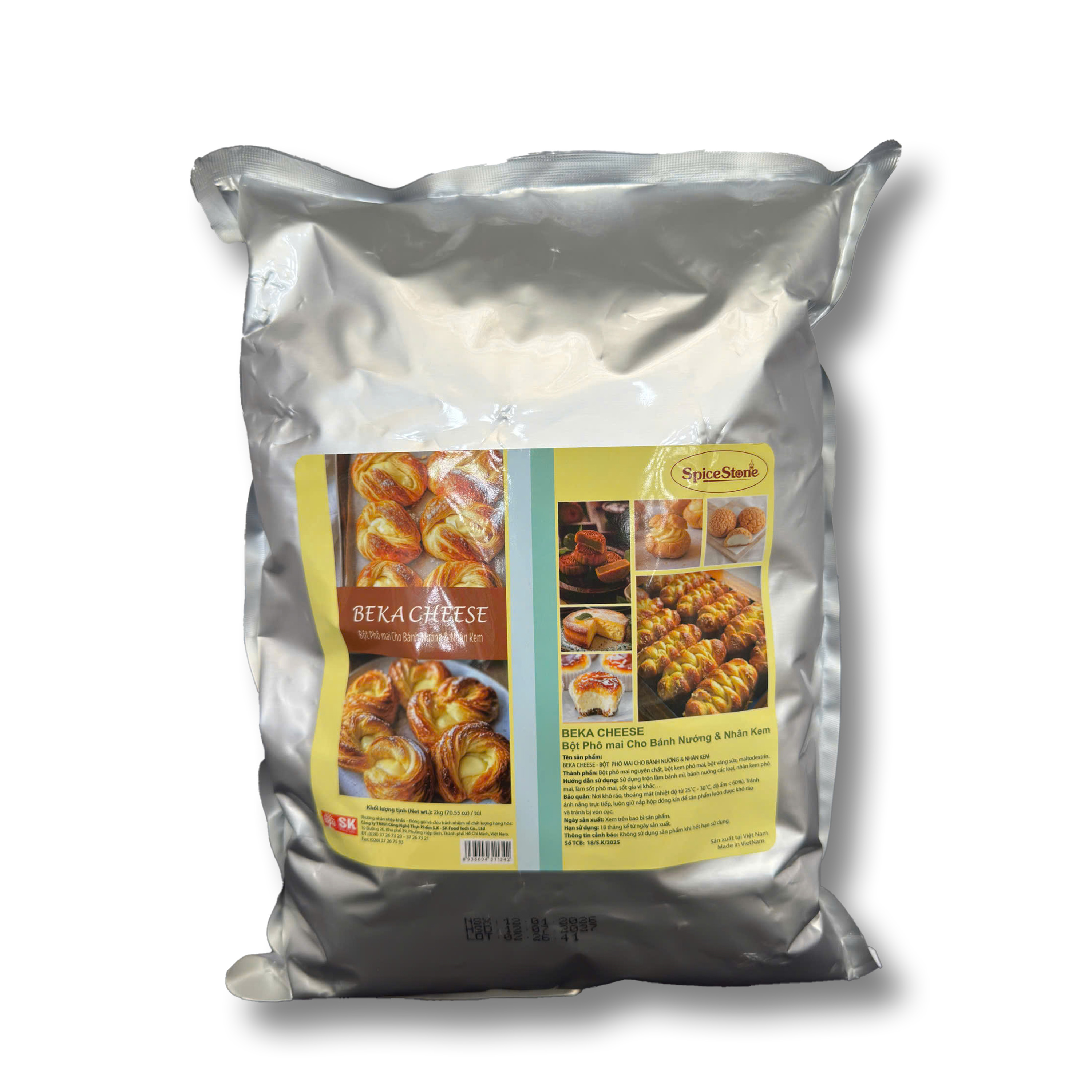 Beka Cheese Bột phô mai cho bánh nướng và Nhân kem Bao 2Kg