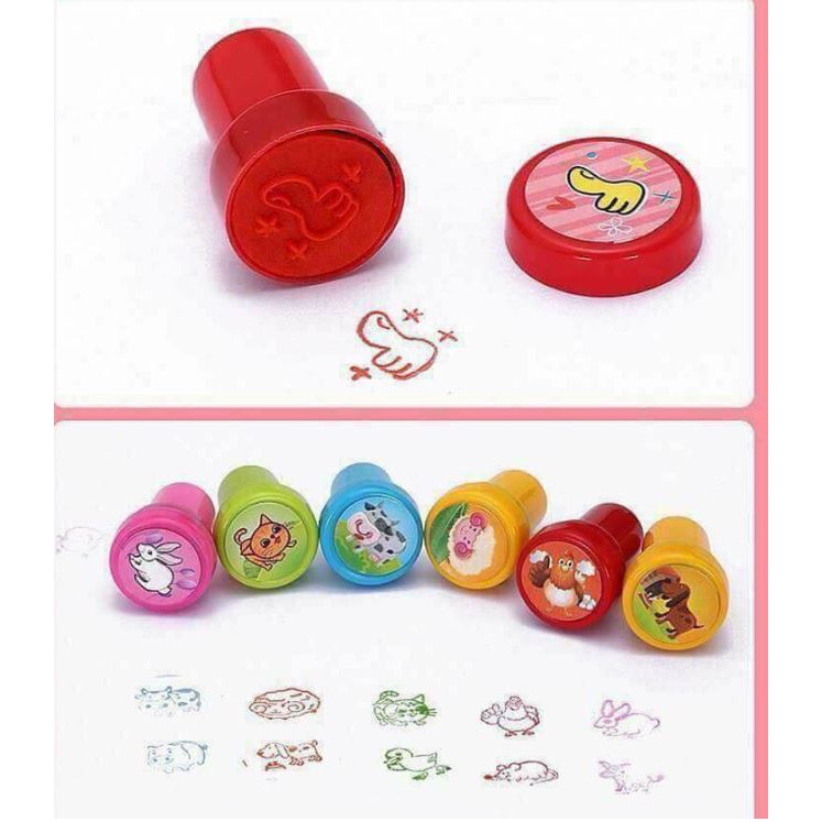 Bộ 10 con dấu đồ chơi (nhiều mẫu) giúp bé tự do sáng tạo