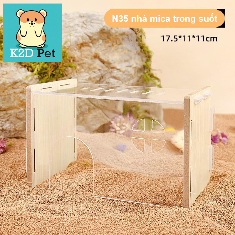 P30 Nhà ngủ gỗ hamster nhiều hình cho hamster - 6