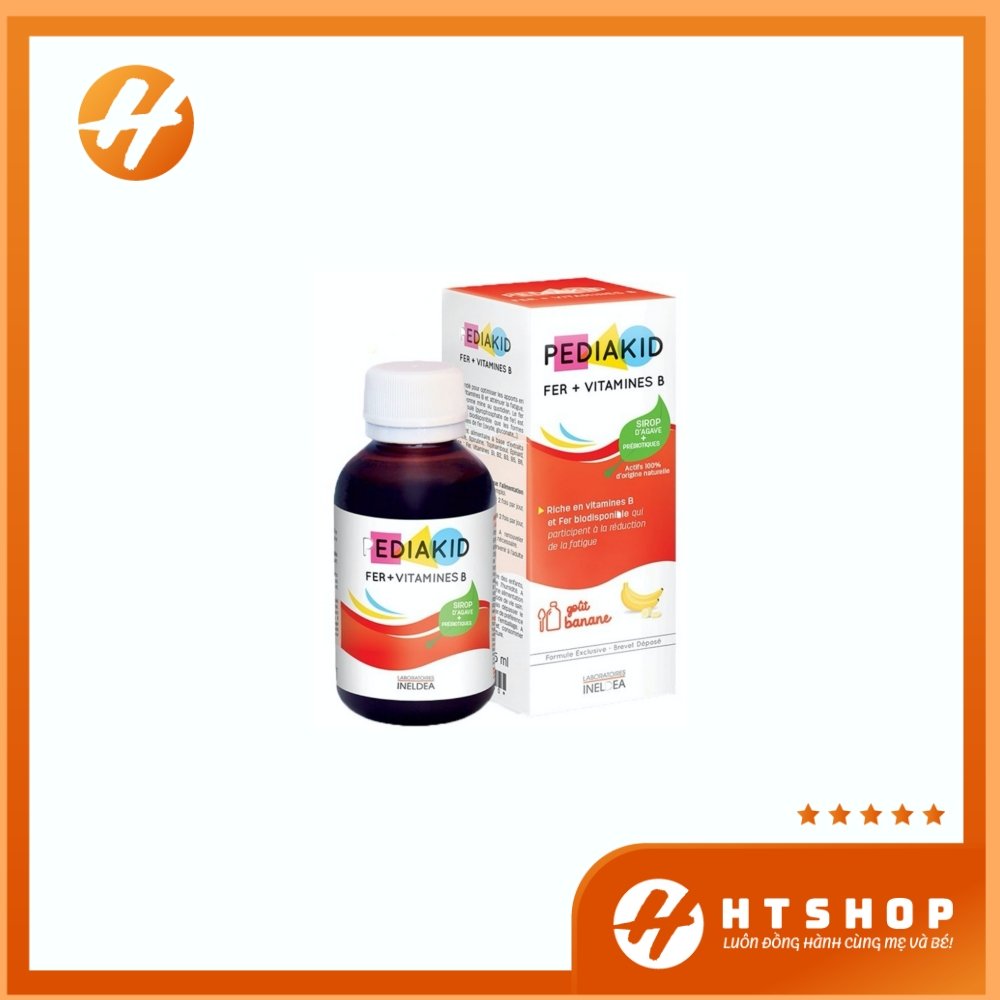 Siro pediakid bổ sung fer + vitamines b cho trẻ từ 6 tháng tuổi trở lên - pháp