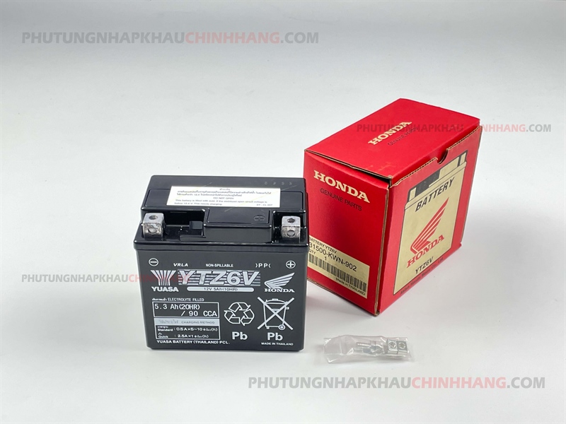 Bình ắc quy Yuasa Honda Thailand YTZ6V nhập khẩu chính hãng 31500-KWN-902