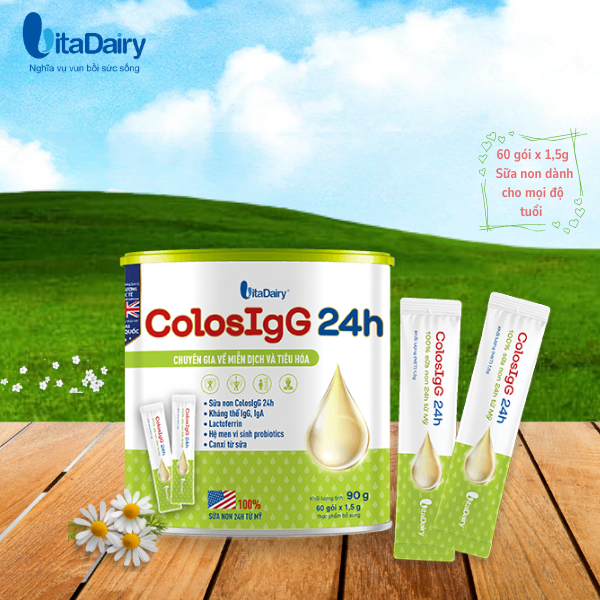 TPBS ColosIgG 24h dạng gói 90g giúp tăng đề kháng, miễn dịch, giảm bệnh vặt cho bé - VitaDairy