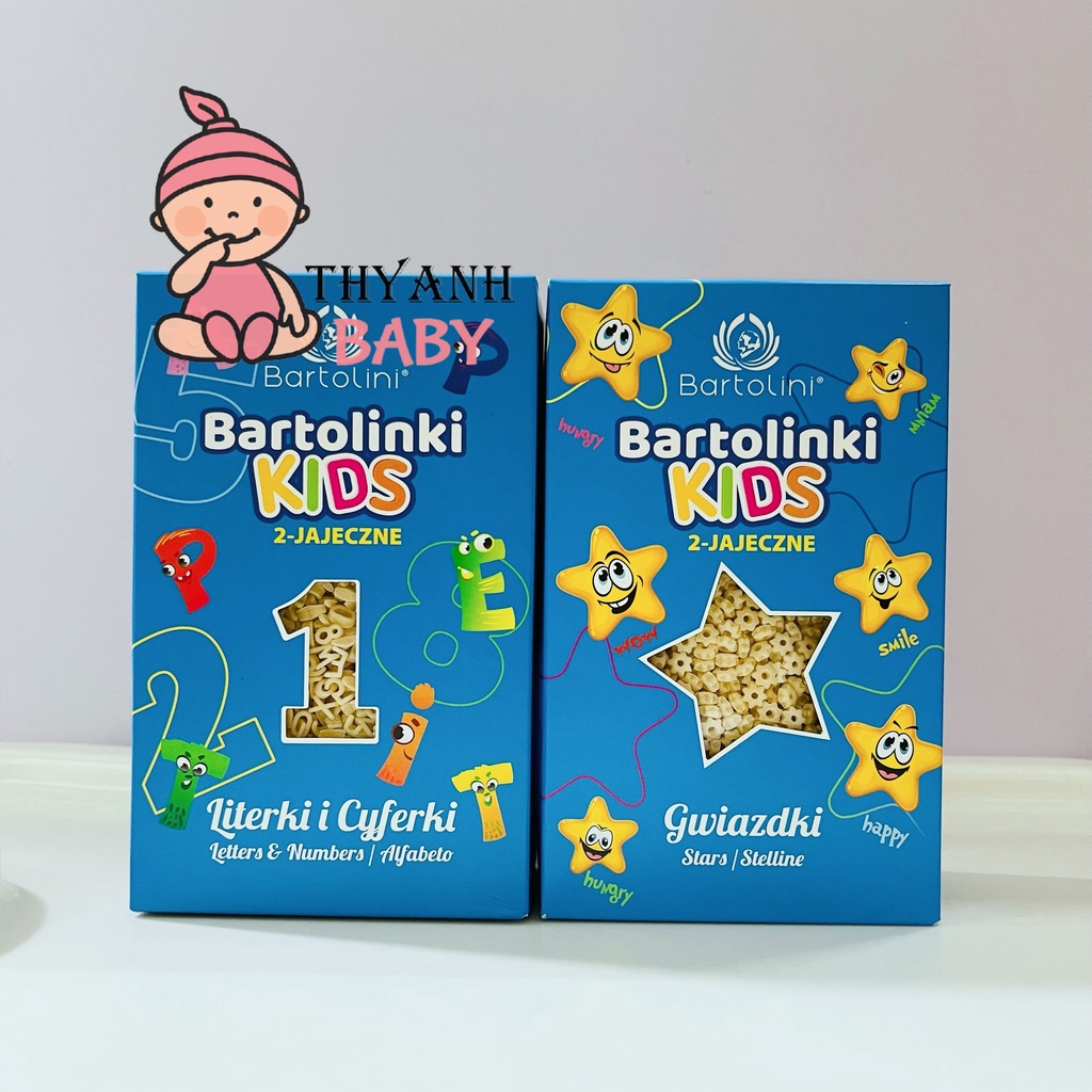 Nui ăn dặm hữu cơ bartolini 250g cho bé từ 5m+