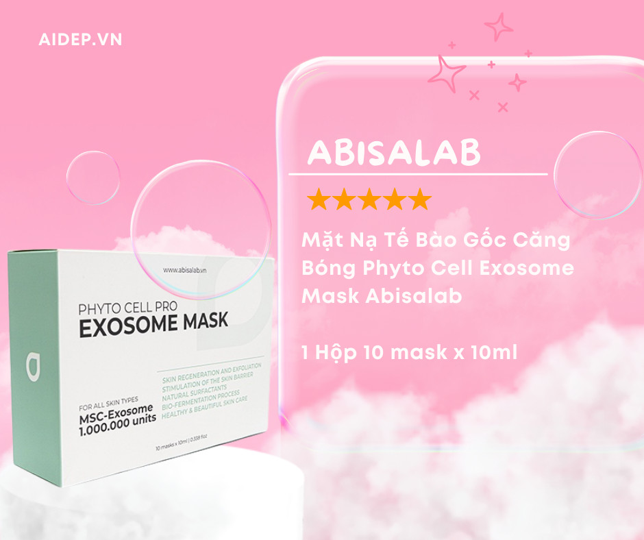 Mặt nạ tế bào gốc căng bóng phyto cell exosome mask abisalab - aidep
