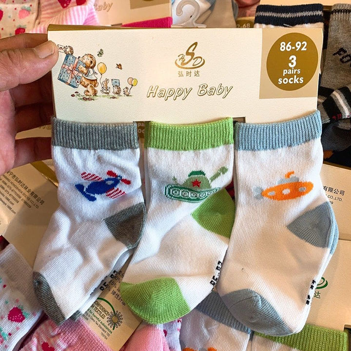 [ Set 3 Đôi ] Tất Len Dày Dặn Màu Siêu Đẹp Cho Bé Trai Bé Gái Từ 0 - 6 Tuổi